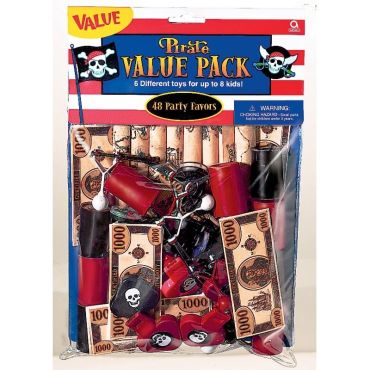 Assortiment de 48 joujoux "Pirate"