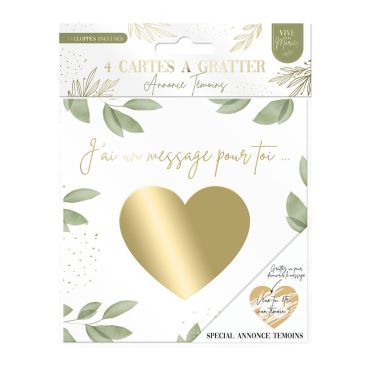 4 cartes à gratter pour votre demande de témoin | jourdefete.com