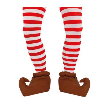 Collants de Noël à rayures rouges et blancs pour adulte | jourdefete.com