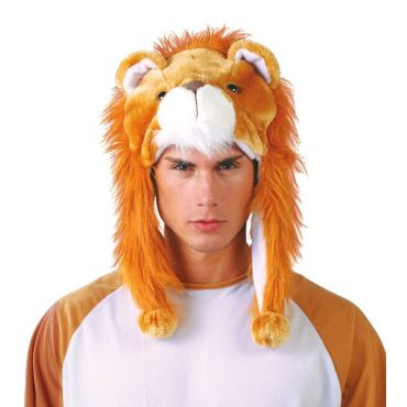 Bonnet Lion en Peluche Adulte