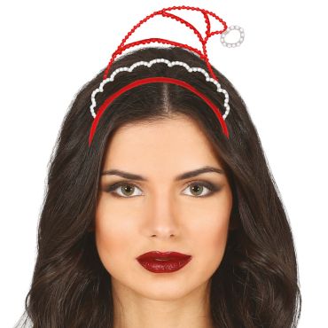 Serre-tête de Noël en métal bonnet de Père Noël | jourdefete.com