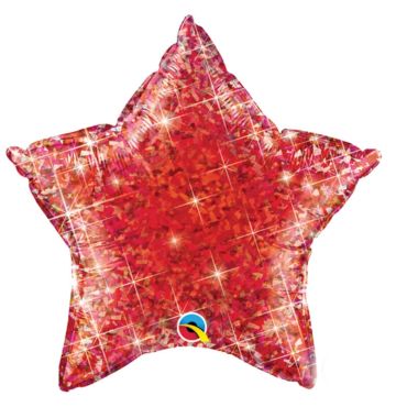 Ballon Hélium Holographique - Etoile Rouge