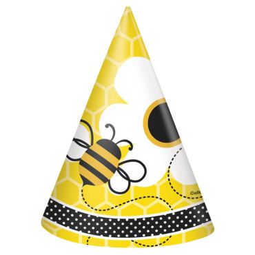8 Chapeaux pointus "Abeilles"