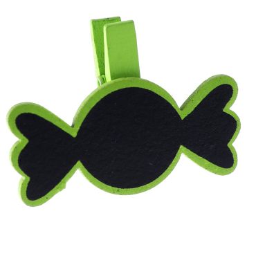 6 Pinces Ardoise Bonbon - Vert