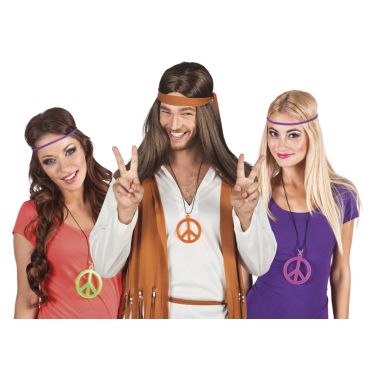 Collier sigle "Peace and Love" - Coloris au choix