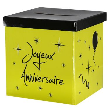 Urne "Joyeux Anniversaire" - Vert