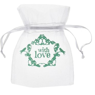 10 Ballotins à Dragées "With Love" - Vert