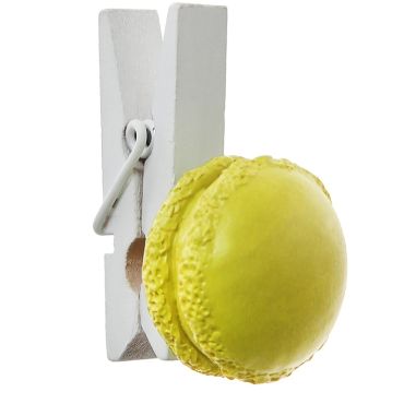 4 Pinces Macaron - Jaune
