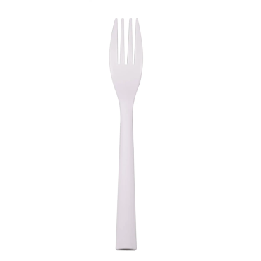 Fourchettes blanches réutilisables 18 cm pour repas de fête | jourdefete.com