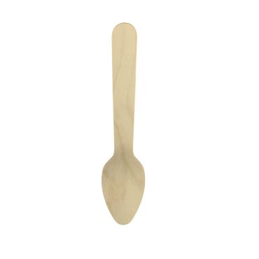 Petites cuillères en bois 110 mm pour desserts de fête | jourdefete.com
