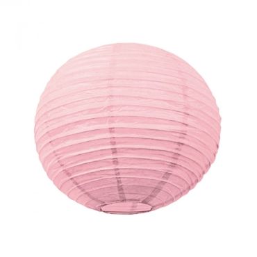 Lanterne Japonaise en Papier Rose Pâle - 15 cm