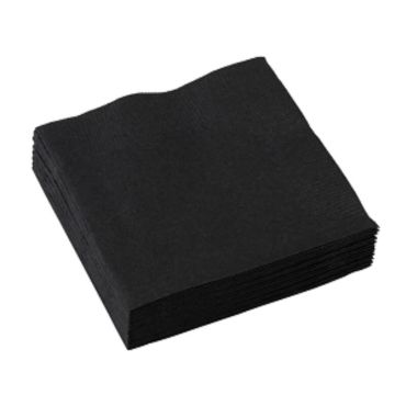Sachet de 20 serviettes Cocktail - Noir