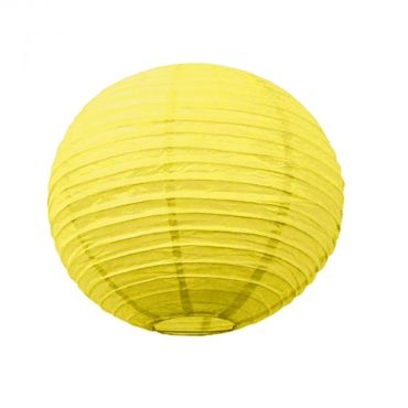 Lanterne Japonaise en Papier Jaune - 35 cm