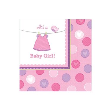 16 Serviettes - "It's a Baby Girl" 16 Serviettes - "It's a Baby Girl"