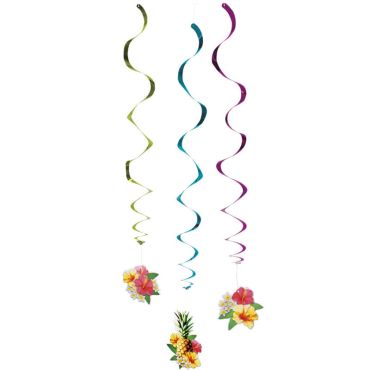 3 Spirales en suspensions " Hawaï Paradise"