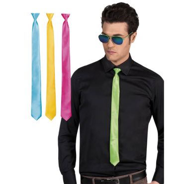 Cravate fluo - Couleur au choix