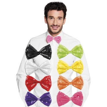 Nœud papillon avec sequins - Couleur au choix
