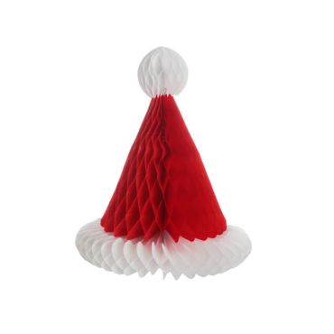 Sachet de 2 bonnets de Père Noël en papier alvéolé