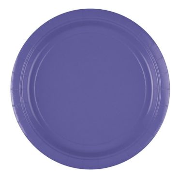 Sachet de 8 assiettes - Violet - 22,8 cm