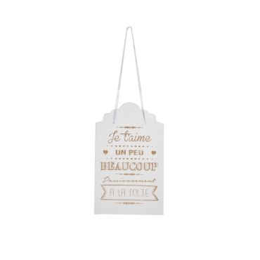 Pancarte Blanche - Collection "Je T'Aime"