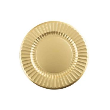 assiette plate en carton de 33 cm or satin | jourdefete.com
