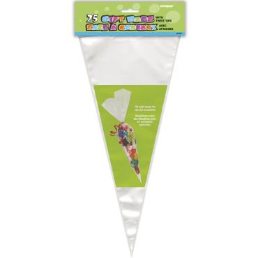 25 sachets à bonbons en cône