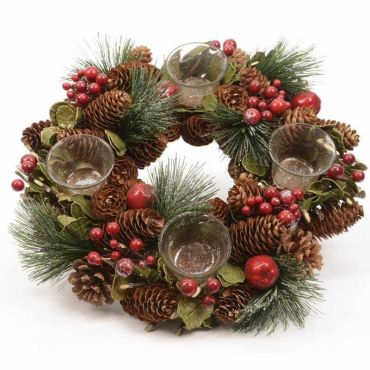 Photophore Couronne de Noël
