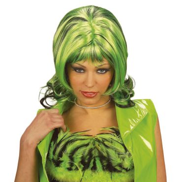 Perruque Sharona Mèches Vertes