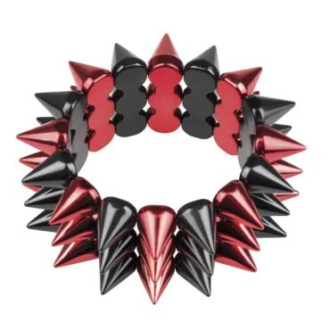Bracelet Punk - Rouge et Noir