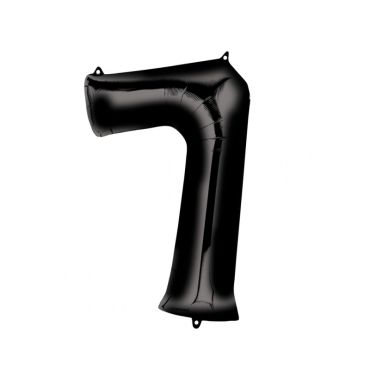 Méga Ballon Hélium - Chiffre 7 - Noir
