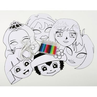 6 Masques à Colorier pour Fille