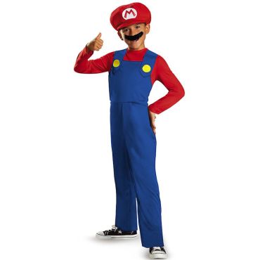 Tenue de Mario pour enfant avec combinaison, moustache et casquette emblématique | jourdefete.com Tenue de Mario pour enfant avec combinaison, moustache et casquette emblématique | jourdefete.com