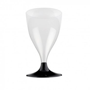 10 Verres à Eau et Vin en Plastique - Noir 10 Verres à Eau et Vin en Plastique - Noir