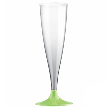 10 Flûtes à Champagne en Plastique - Vert Anis 10 Flûtes à Champagne en Plastique - Vert Anis