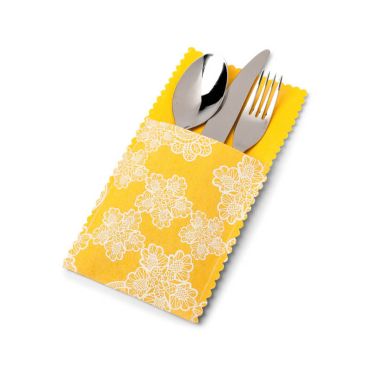 4 porte-couverts Gypsy en lin - Jaune