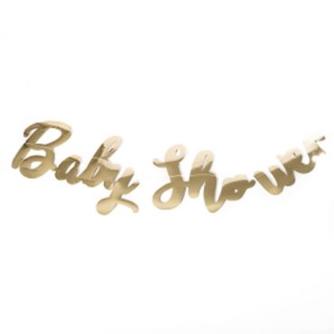 Guirlande "Baby Shower" - Doré