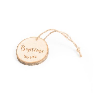 Sachet de 4 Rondins "Baptême" avec Ficelle