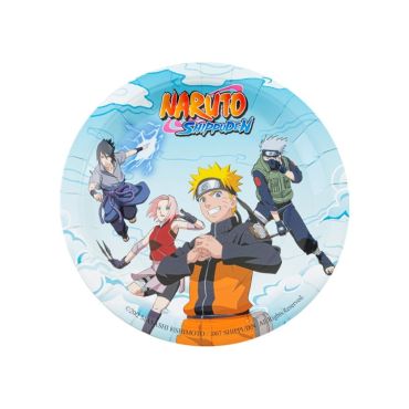 Assiettes en carton Naruto Shippuden avec Naruto, Sakura, Sasuke et Kakashi | jourdefete.com