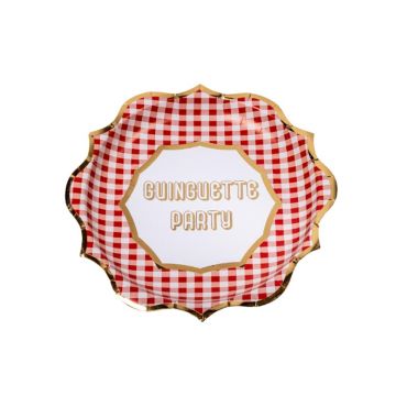 assiettes-guinguette-party-vichy-decoration-vaisselle-jetable | jourdefete.com