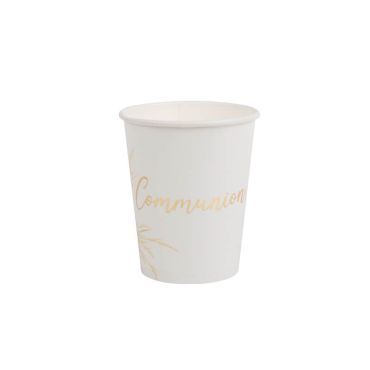 8 gobelets en carton communion avec pampa | jourdefete.com