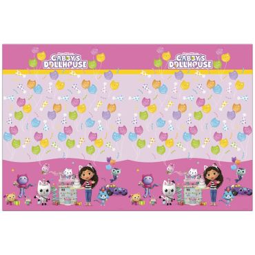 Nappe Gabby et la Maison Magique avec motifs ballons et personnages | jourdefete.com
