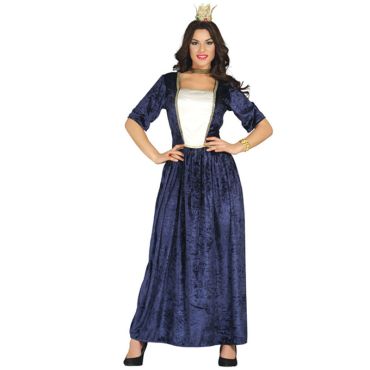 Déguisement Dame Médiévale Bleu Femme