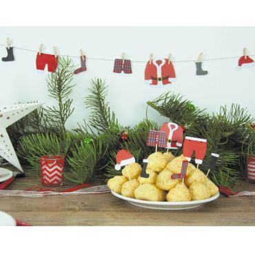 8 Mini Pics à Cocktails - Les Habits du Père Noël 8 Mini Pics à Cocktails - Les Habits du Père Noël