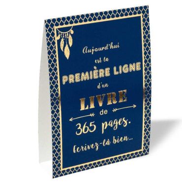 5 Cartes de table avec citations - Collection "Chez Capucine"