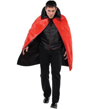 Cape de Vampire Réversible Rouge et Noire Adulte