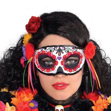 Loup Tissu Femme Day of the Dead - Élastique