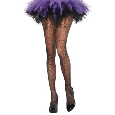 Collants Noirs Toiles d'Araignées - Taille Unique
