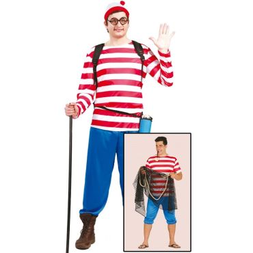Déguisement "Où est Charlie" Homme - Taille au Choix