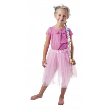 Couronne de Princesse avec Tresse Blonde Fleurie Enfant