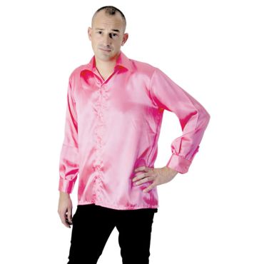 Chemise néon Disco Fluo - Rose 